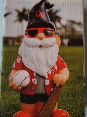 Baltimore Orioles Birdland Summer Garden Gnome 8" w/ Box MLB Collectible